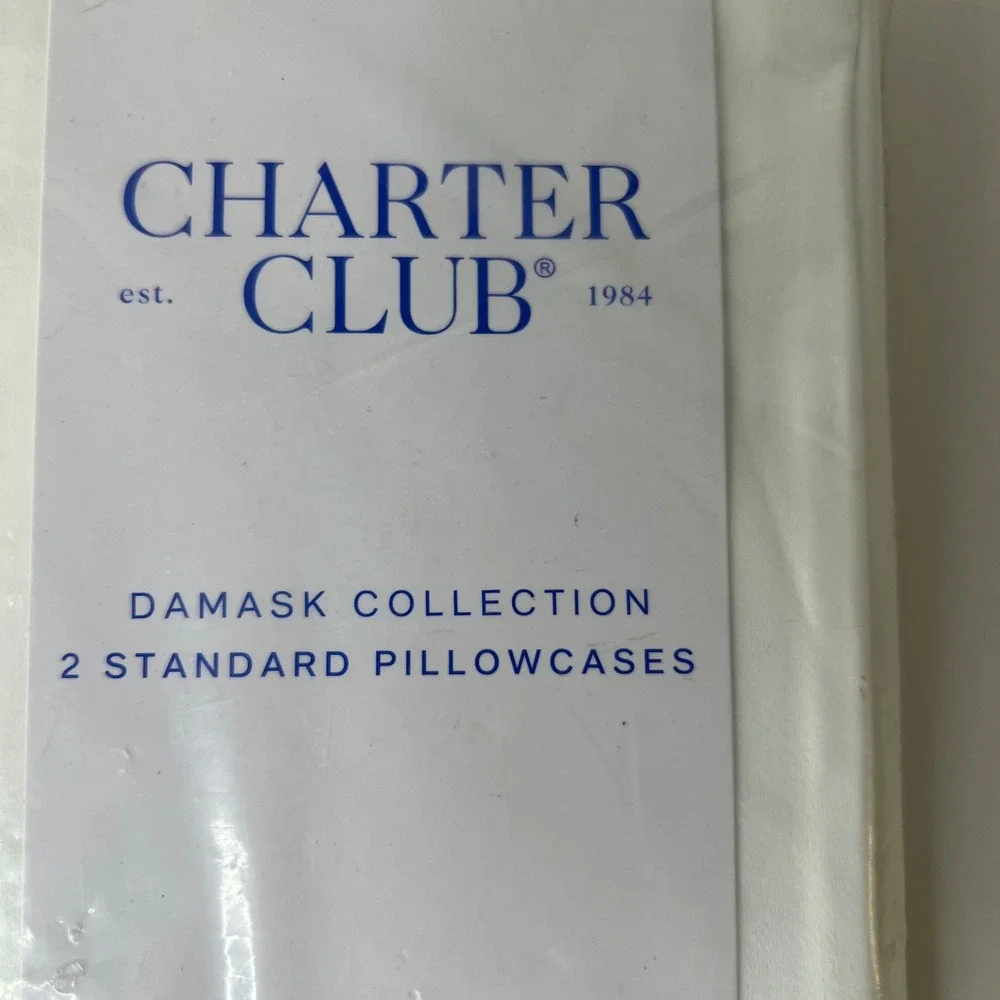 Charter Club Damask Collection Standard Pillowcases‎ 550 TC Cotton White